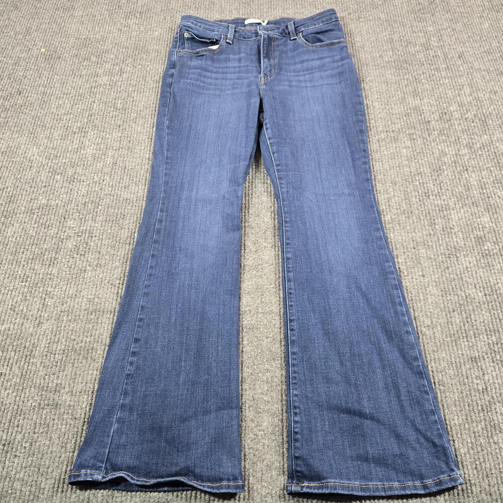 Levi's 726 Flare Jeans Womens 32 Medium Wash Blue Stretch Denim 5-Pocket 30x29
